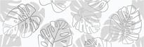 Плитка Cersanit Glory Листья Белый 25x75 см, поверхность матовая