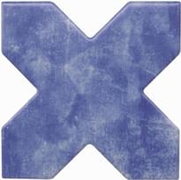 Плитка Cevica Becolors Cross Electric Blue 13.25x13.25 см, поверхность матовая