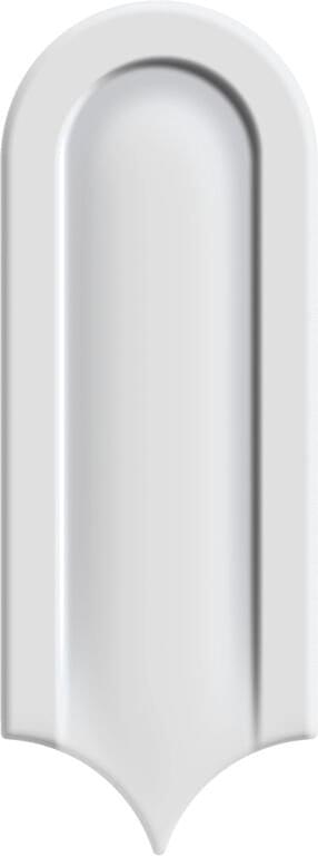 Плитка Cifre Gala White Brillo 8x21.5 см, поверхность глянец, рельефная
