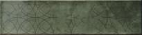Плитка Cifre Omnia Decor Green 7.5x30 см, поверхность глянец
