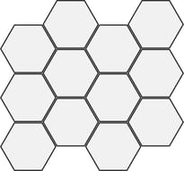 Плитка Colorker Liberty Hexa Grey 29.7x34.4 см, поверхность матовая, рельефная