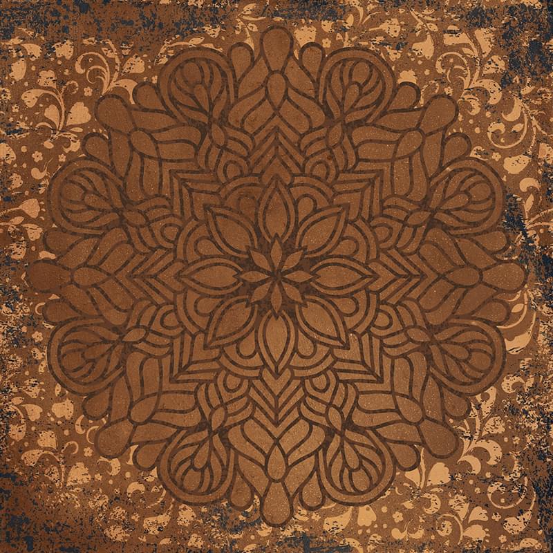 Плитка Colortile Porcelanico Rare Antique Brass Decor 60x60 см, поверхность матовая