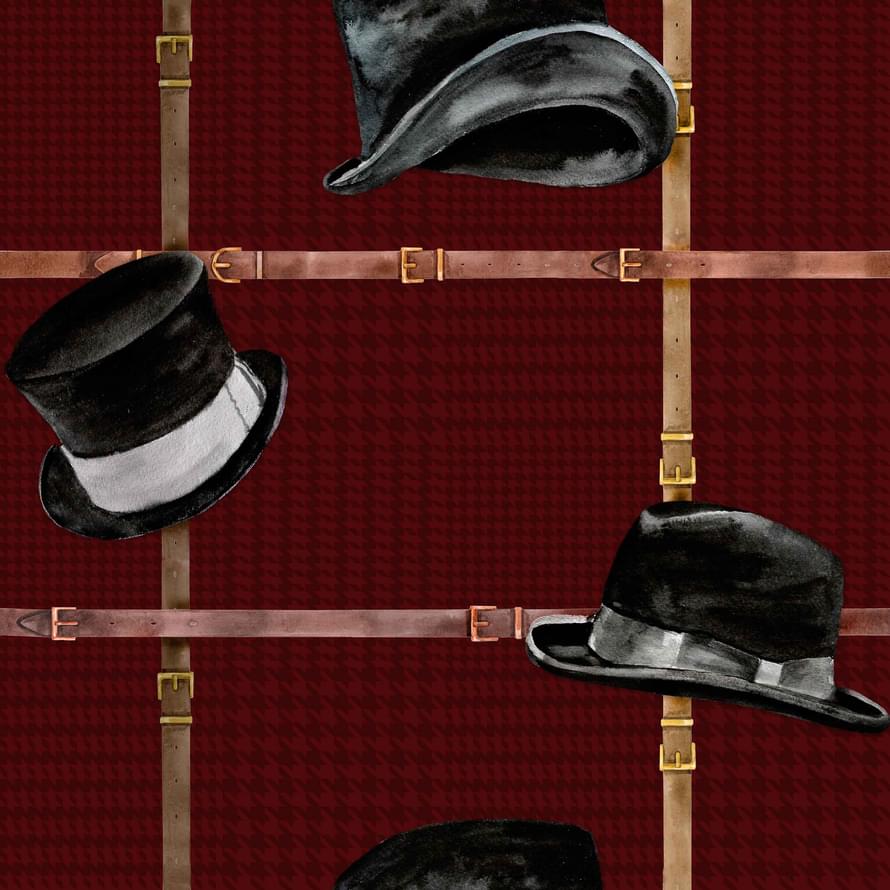 Coordonne Wander Ascot Wine Винил 10м x 50см поверхность