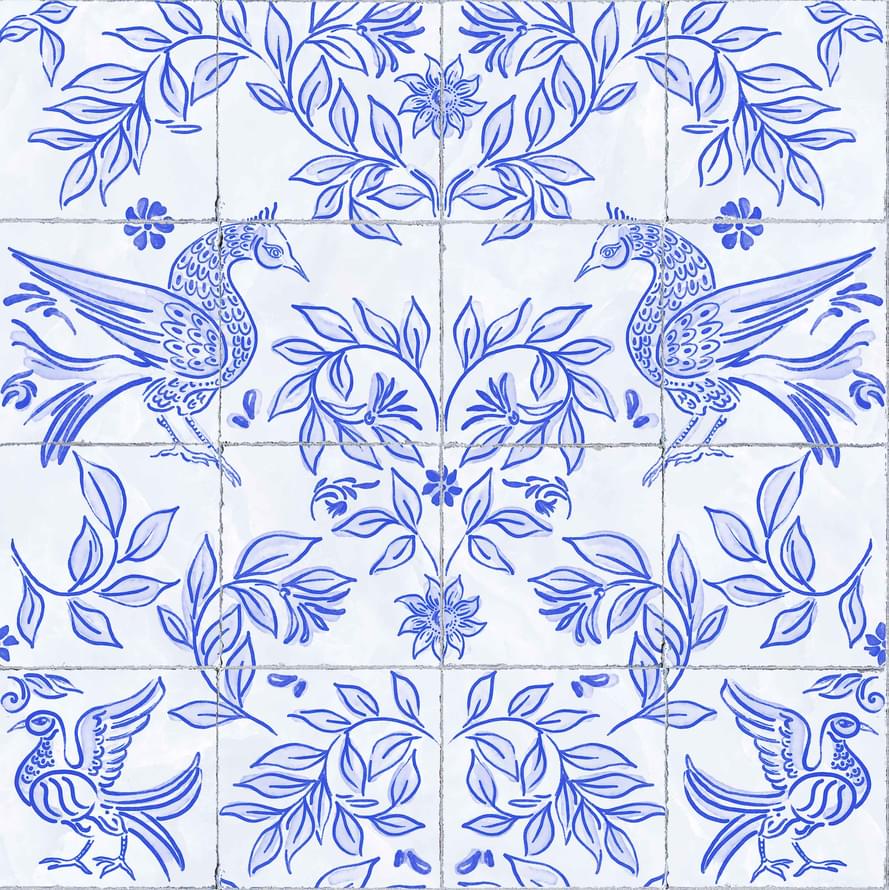 Coordonne Wander Ceramica Blue Флизелин 10м x 50см поверхность