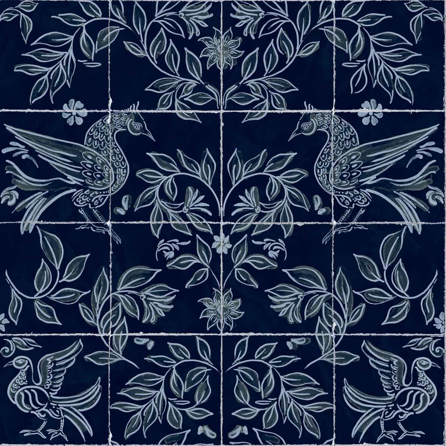 Coordonne Wander Ceramica Navy Флизелин 10м x 50см поверхность