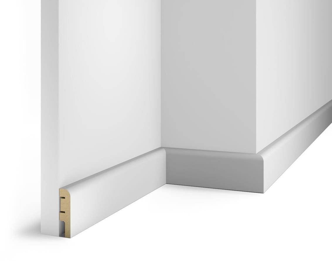 Cosca Decor Плинтусы МДФ AP02 Белый С Пазом 6x240