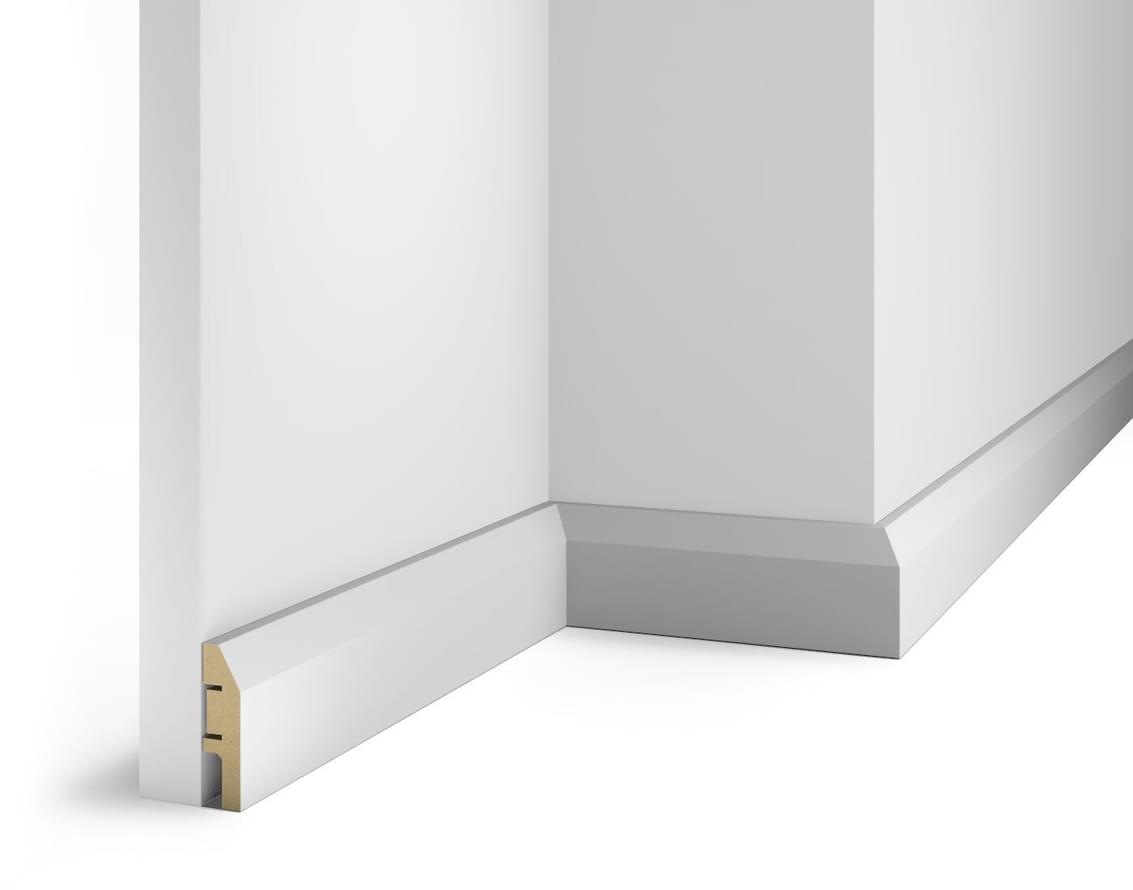 Cosca Decor Плинтусы МДФ AP04 Белый С Пазом 6x240