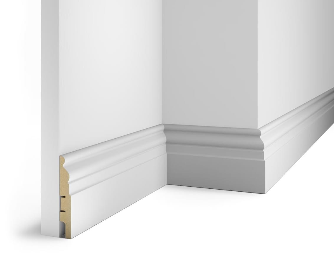 Cosca Decor Плинтусы МДФ AP18 Белый С Пазом 10.2x240