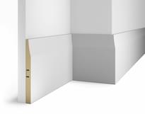 Плинтус Cosca Decor Плинтусы МДФ AP25 Белый С Пазом 18.4x240x1.6 см поверхность 