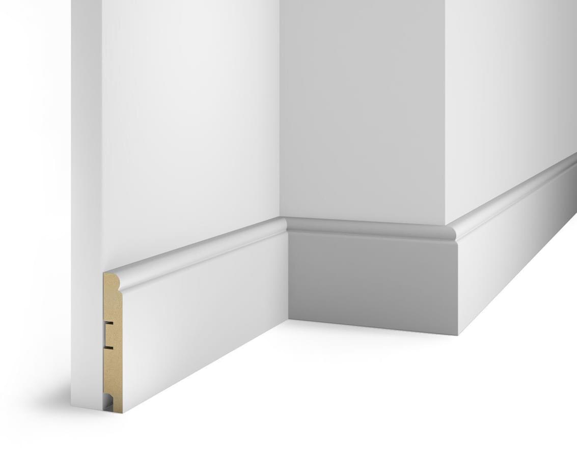 Cosca Decor Плинтусы МДФ AP76 Белый С Пазом 10x240