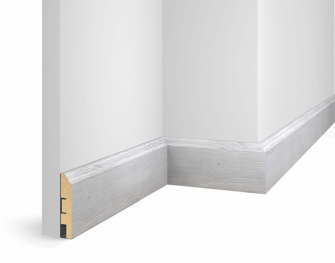 Cosca Decor Плинтусы МДФ Wp07 Экошпон Дуб Серый 8x240