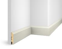 Плинтус Cosca Decor Плинтусы МДФ ЕP07 NanoFlex Груша Белая 8x240x1.6 см поверхность 