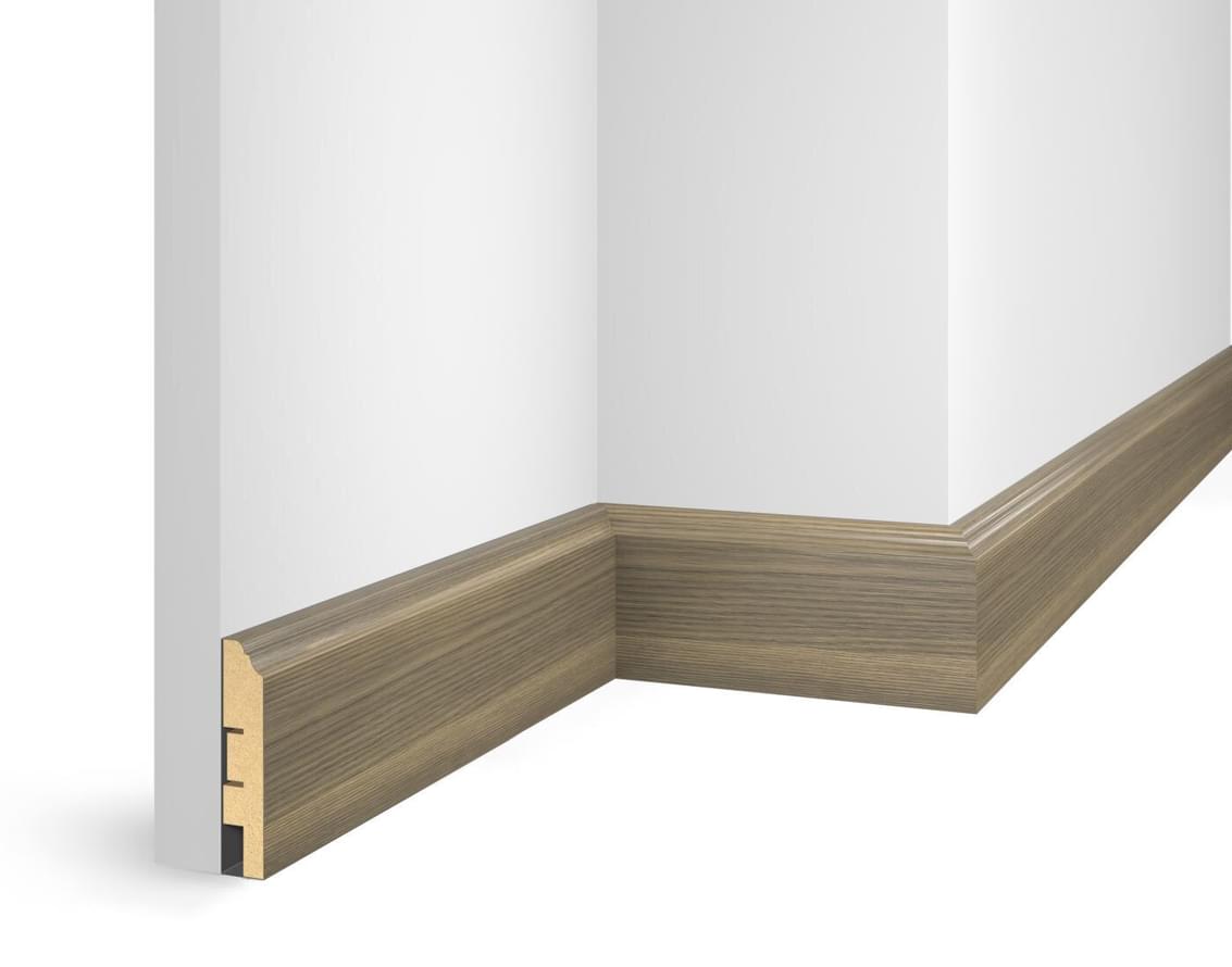 Cosca Decor Плинтусы МДФ ЕP07 NanoFlex Дуб Классический 8x240