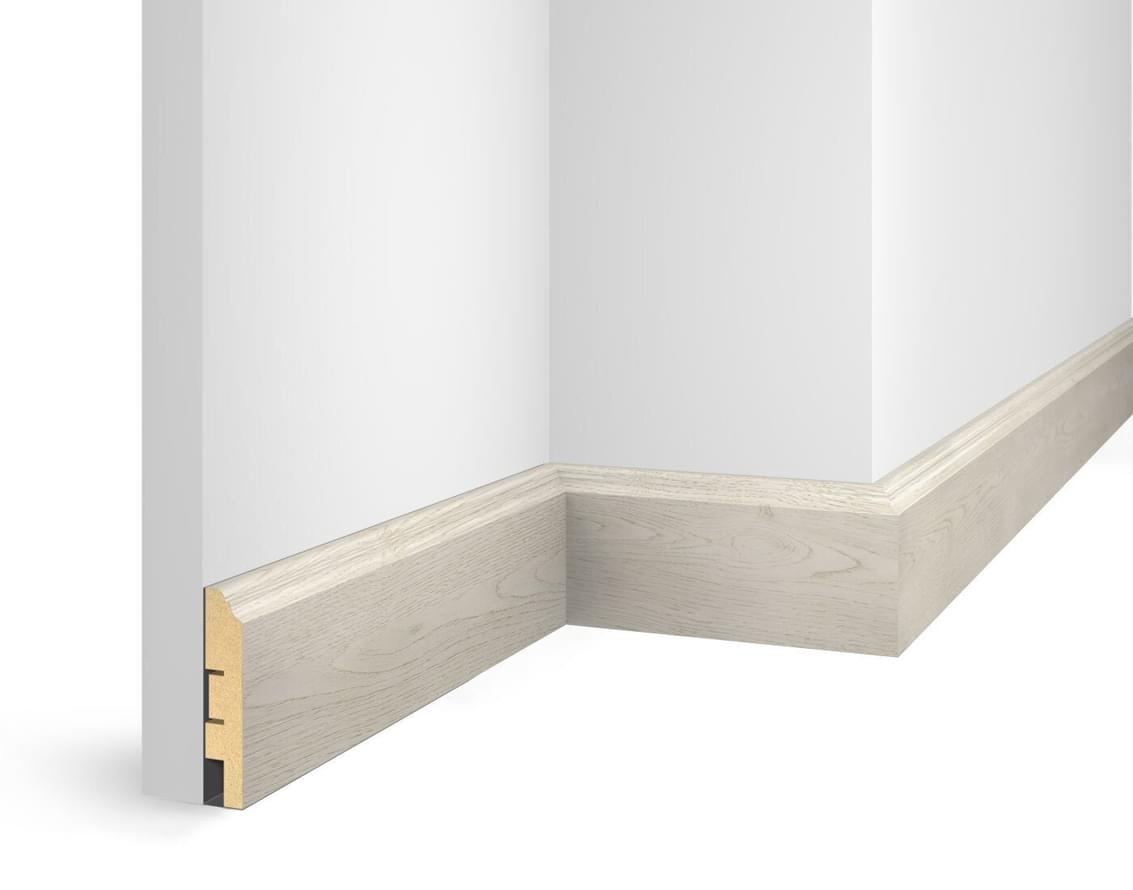 Cosca Decor Плинтусы МДФ ЕP07 NanoFlex Дуб Перламутровый 8x240