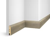 Плинтус Cosca Decor Плинтусы МДФ ЕP07 NanoFlex Дуб Сахара 8x240x1.6 см поверхность 