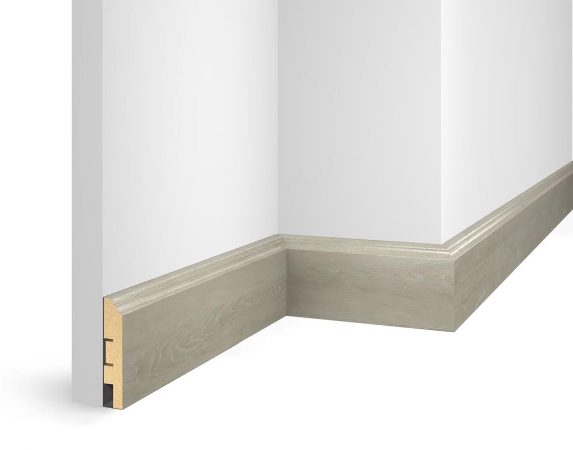Cosca Decor Плинтусы МДФ ЕP07 NanoFlex Дуб Светлый 8x240