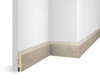 Плинтус Cosca Decor Плинтусы МДФ ЕP07 NanoFlex Дуб Сноу 8x240x1.6 см поверхность 
