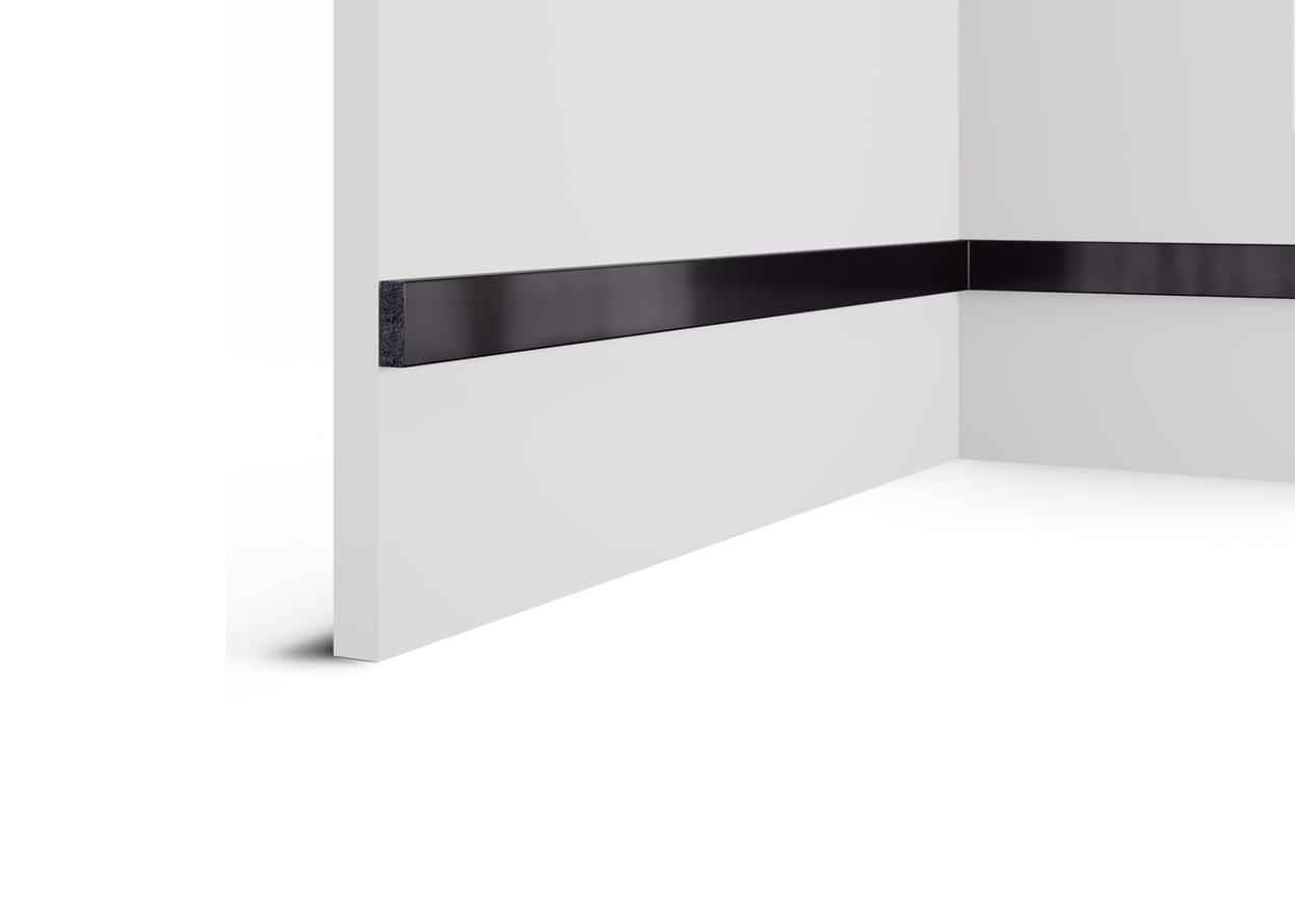 Cosca Decor Рейки Рейка 057 Зеркало Черное 2000 мм 3x200