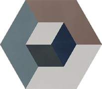 Плитка Couleurs And Matieres Cement Hexagones Cadix 40.28.07.01.30 17x17 см, поверхность матовая