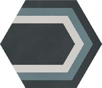 Плитка Couleurs And Matieres Cement Hexagones Paon 01.40.07 17x17 см, поверхность матовая