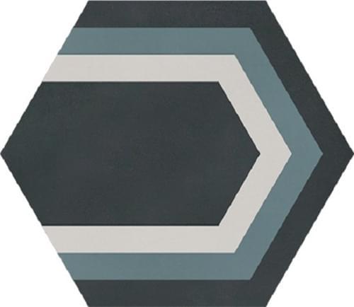 Couleurs And Matieres Cement Hexagones Paon 01.40.07 17x17