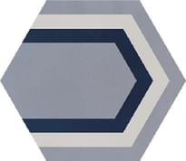 Плитка Couleurs And Matieres Cement Hexagones Paon 33.07.30 17x17 см, поверхность матовая