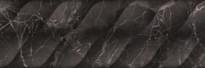 Плитка Cristacer Minerva Waves Black 25x75 см, поверхность глянец