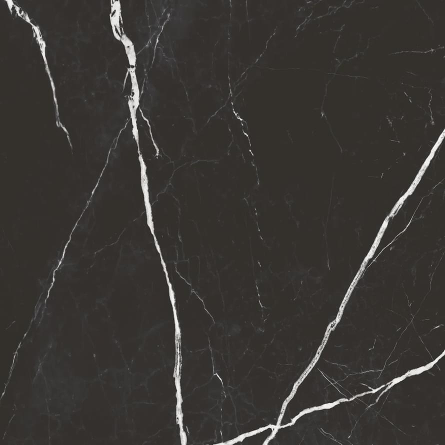 Плитка Culto Porcelain Nero Marquina 60x60 см, поверхность матовая