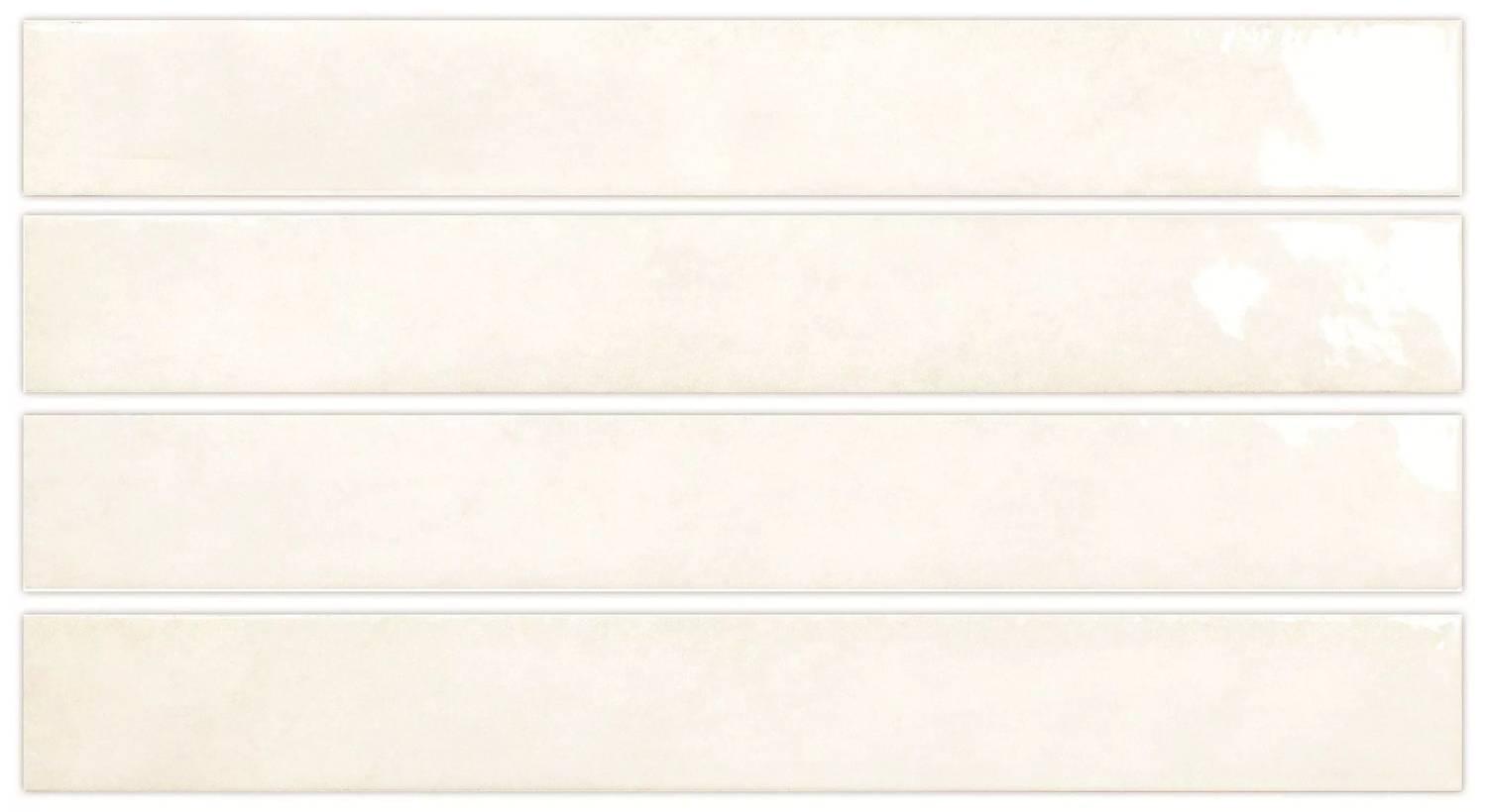 Плитка DNA Mistral White 3.7x31 см, поверхность глянец