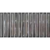 Плитка DNA Osaka Bars Grey 12.5x25 см, поверхность глянец