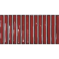 Плитка DNA Osaka Bars Red 12.5x25 см, поверхность глянец