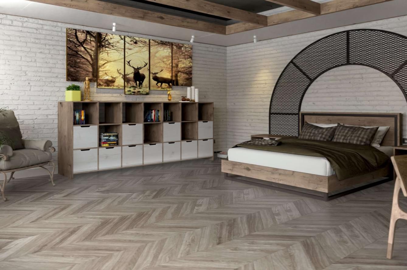 инженерная доска фабрики Damy Floor коллекция Luxury Французская Ёлка