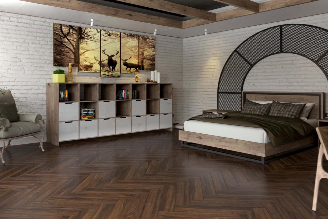 массивный паркет фабрики Damy Floor коллекция Массивный Паркет Английская Ёлка