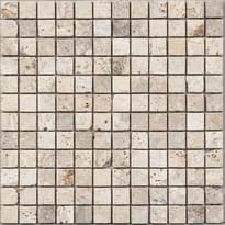 Плитка Dao Stone Mosaic Travertine 23x23 Vintage 7 mm 30x30 см, поверхность матовая