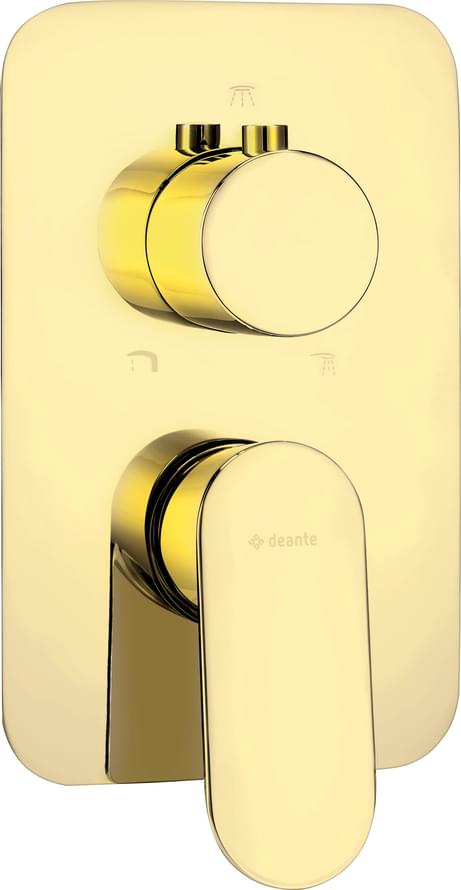 Плитка Deante Alpinia ALPINA Внешняя часть смесителя 3 выхода золото  поверхность глянец