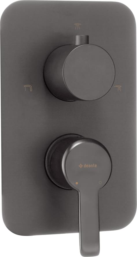 Плитка Deante Arnika Внешняя часть смесителя ARNIKA 3 выхода титан  поверхность матовая