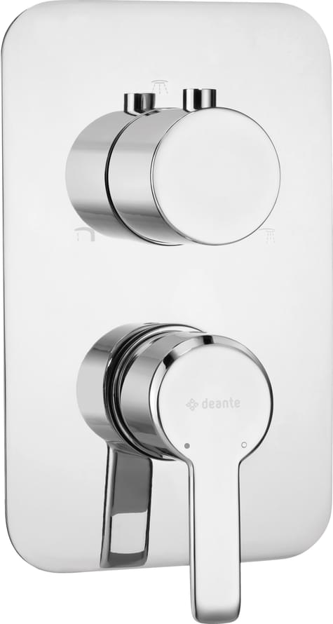 Плитка Deante Arnika Внешняя часть смесителя ARNIKA 3 выхода хром  поверхность глянец