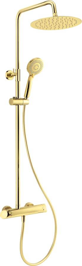 Плитка Deante Arnika Душевая система ARNIKA со смесителем прогрессивный картридж золото  поверхность глянец