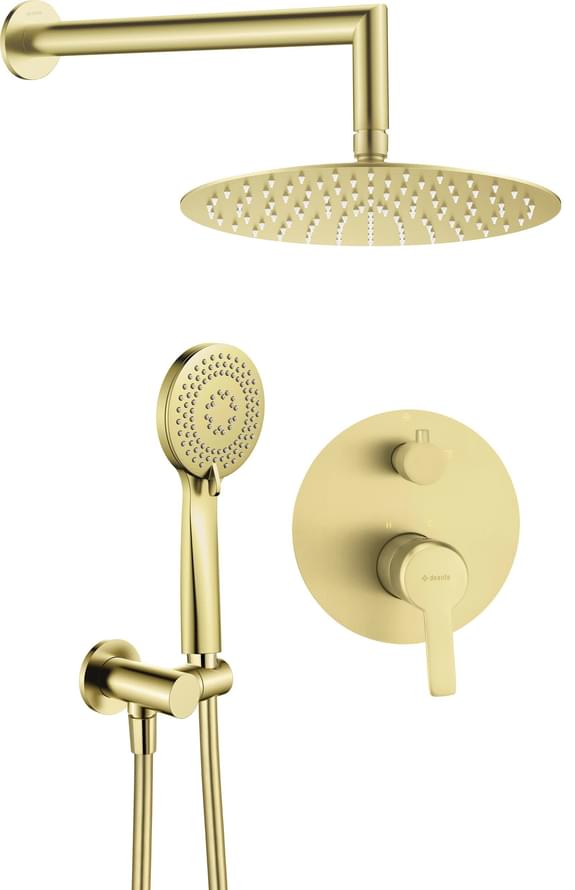 Плитка Deante Arnika Набор ARNIKA для душа скрытого монтажа золото матовый  поверхность брашированная