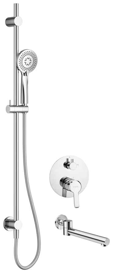 Плитка Deante Arnika Набор ARNIKA скрытого монтажа с изливом для ванны хром  поверхность глянец