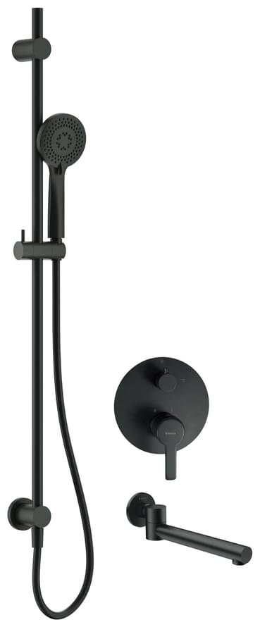 Плитка Deante Arnika Набор ARNIKA скрытого монтажа с изливом для ванны черный  поверхность матовая