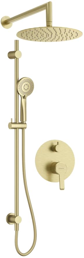 Плитка Deante Arnika Набор для душа ARNIKA скрытого монтажа со стойкой золото брашированное  поверхность брашированная