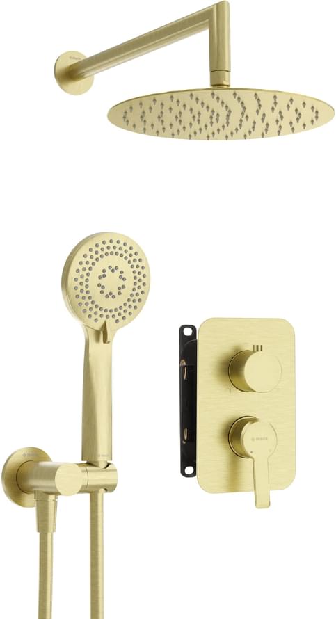 Плитка Deante Arnika Набор для душа скрытого монтажа ARNIKA с BOX золото брашированное  поверхность брашированная