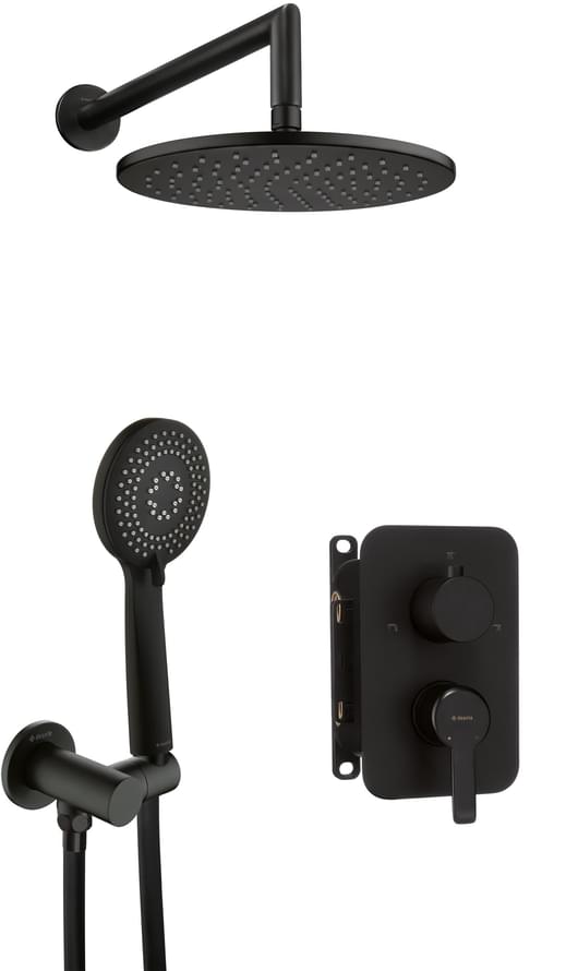 Плитка Deante Arnika Набор для душа скрытого монтажа ARNIKA с BOX черный  поверхность матовая