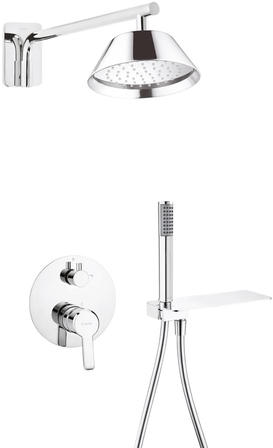 Плитка Deante Arnika Набор для душа скрытого монтажа ARNIKA хром  поверхность глянец