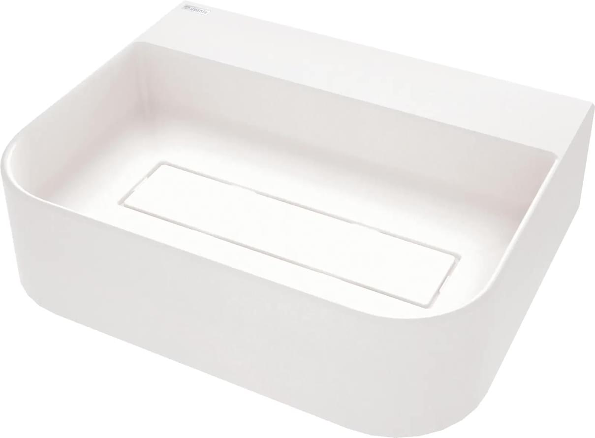 Плитка Deante Arnika Раковина накладная ARNIKA искусственный камень скрытый слив 505x405x135мм алебастр  поверхность матовая, рельефная