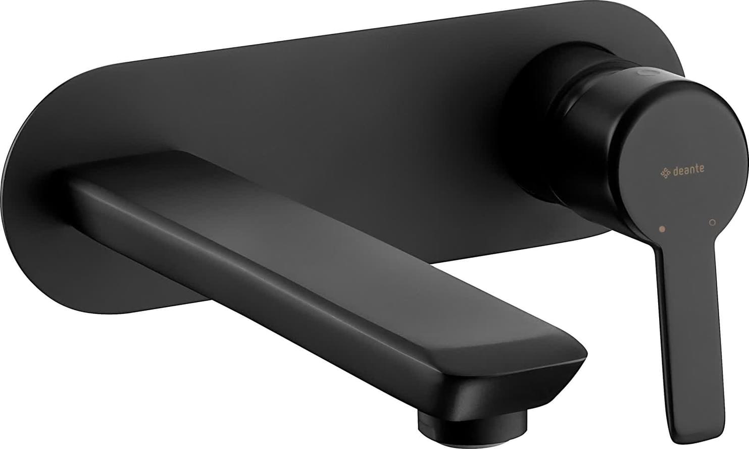 Плитка Deante Arnika Смеситель ARNIKA для раковины настеный черный 0x18 см, поверхность матовая