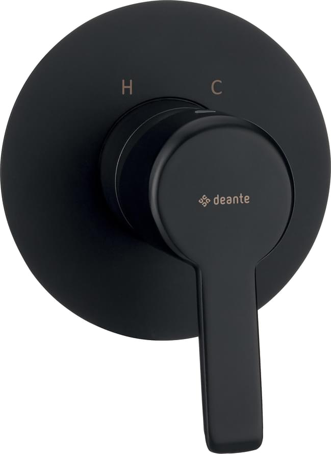 Плитка Deante Arnika Смеситель встраиваемый ARNIKA для душа с внутренней частью черный  поверхность матовая