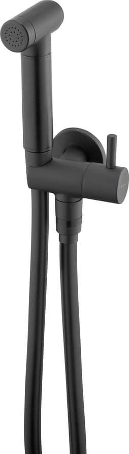 Плитка Deante Bidetta Гигиеническая лейка с держателем и запорным краном черный  поверхность матовая