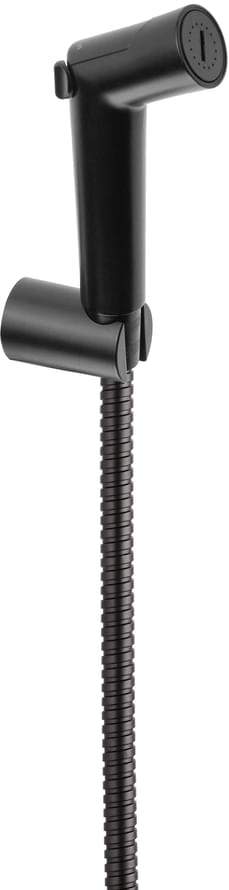 Плитка Deante Bidetta Гигиенический душ с держателем и шлангом 120см черный  поверхность матовая